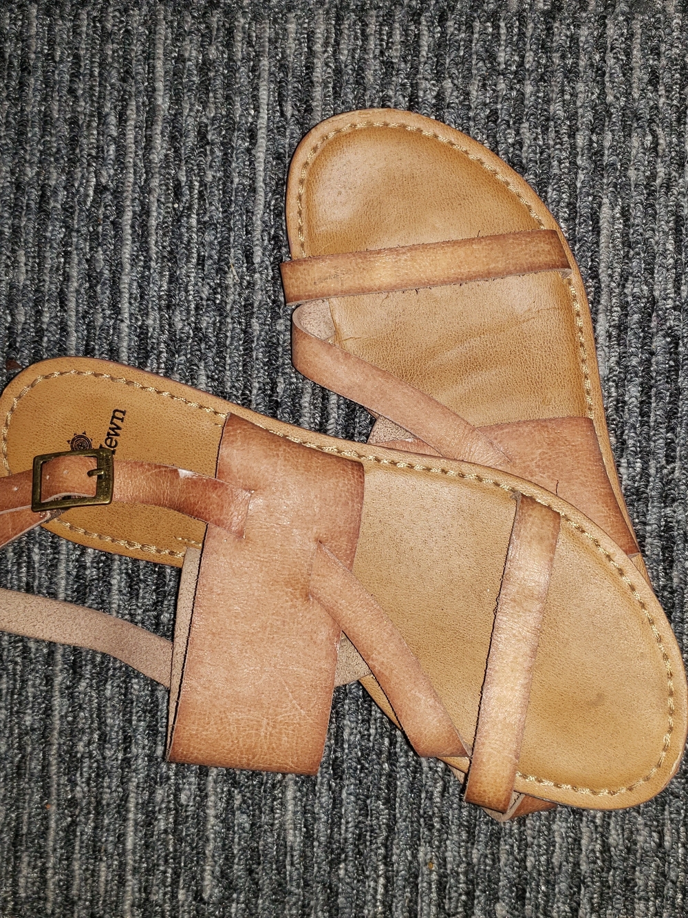 Women’s Tan Leather Strappy Sandals